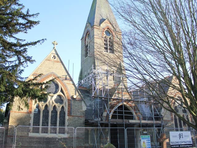 Drove Road chapel pictured during the restoration work. Picture: Biggleswade Town Council