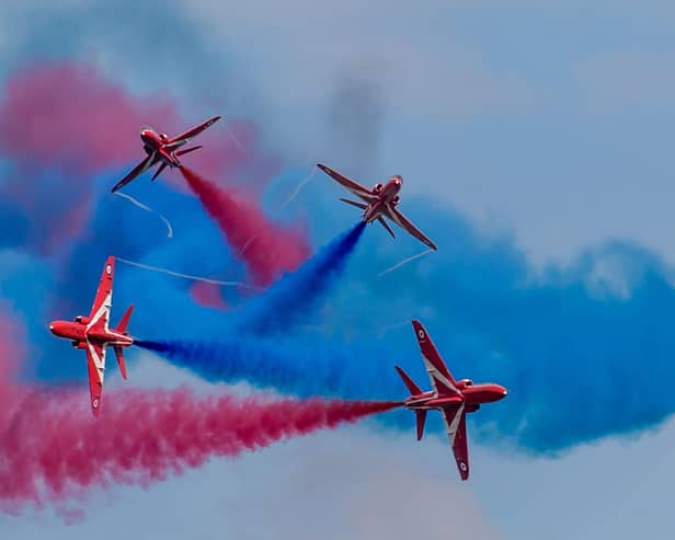 Red Arrows at Flying Festival 2019.