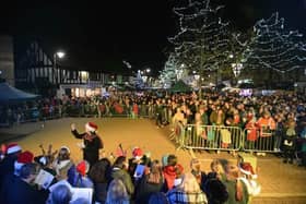 The Sandy lights switch on is always a popular event - Photo June Essex
