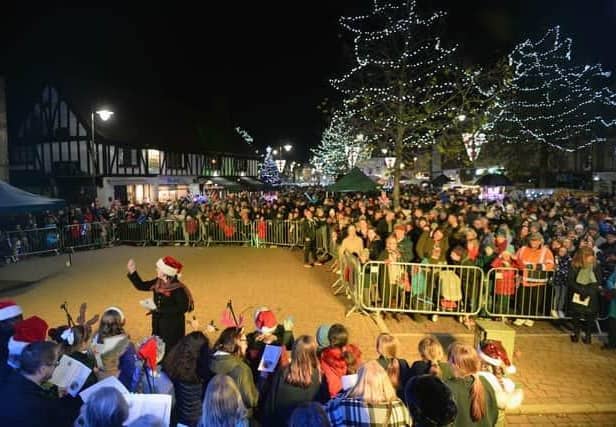 The Sandy lights switch on is always a popular event - Photo June Essex