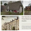 Top: The picturesque village of Tempsford currently has a population of around 600 people. Bottom: The online report from UKDayOne. Images: Google.