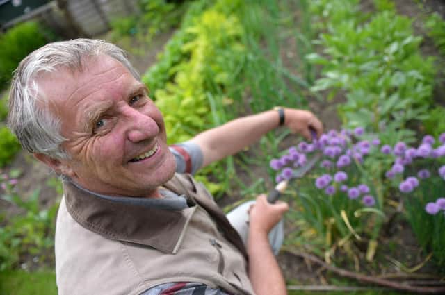 Max Hill pictured tending his garden for Beeston Open Gardens