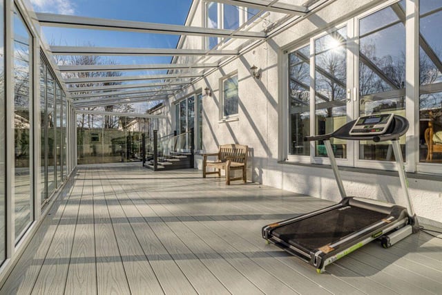 The 35' x 12' conservatory offers lots of space.