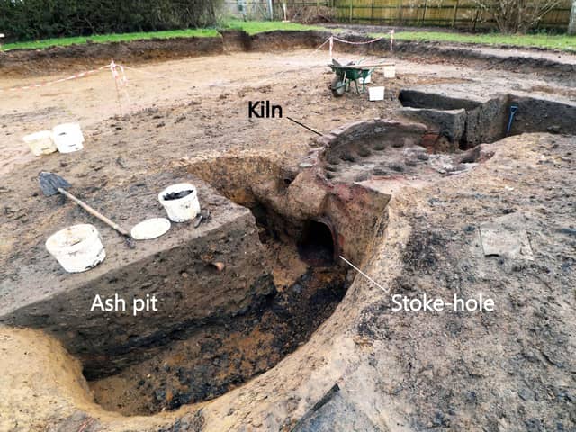 The uncovered kiln. Picture: Central Bedfordshire Council
