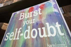 BACP 'Burst your self-doubt' art installation