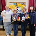 The awards ceremony. Left to right: Amanda Barker, Jackie Neville, Babs Gurney, Jo McMurray, and Zoe Swinburn. Image supplied by Nick Gurney.