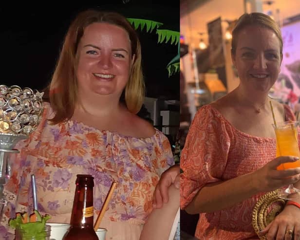 Kirbie before and after her weight loss. Images: Slimming World