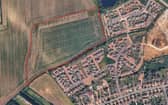 Approximate site location for the plans for up to 115 houses at Lower Stondon.