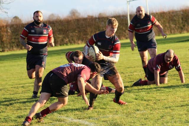 Action from Melton Mowbray 1sts v Biggleswade 1sts (Photo by Lisa Dillinger)