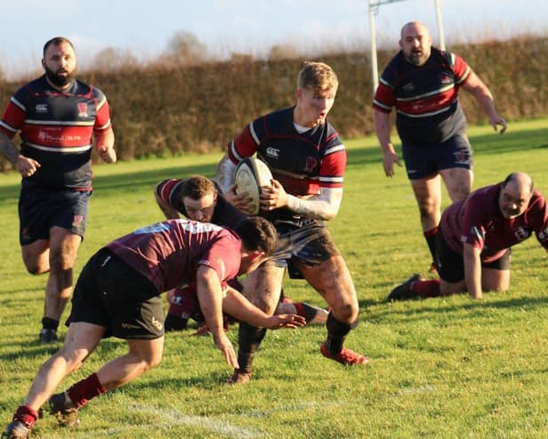 Action from Melton Mowbray 1sts v Biggleswade 1sts (Photo by Lisa Dillinger)