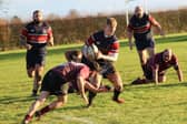 Action from Melton Mowbray 1sts v Biggleswade 1sts (Photo by Lisa Dillinger)
