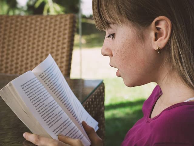 A girl reading a book outside. PIC: Petra from Pixabay