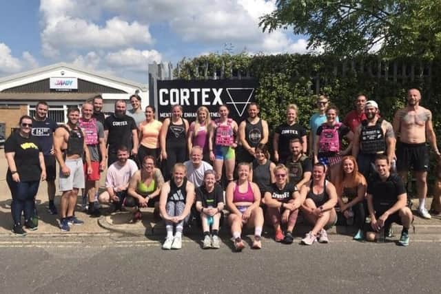 Back Row (L-R): a CORTEX gym member, Scott Elliot, Lewis Bevan, Richard Clydesdale, Tom Bryan, Mike Dunne, Tim Hodgson, Veri Granger, Laura Grace, Natalie Bates, Coach Lottie Burton, Ryan Ulmer, Lucy Clay-Harris, John Lea, Coach MK, Mark Godden, Toby Holland, Slawek Bukowski
Row kneeling (L-R): Courtney Baston, Quinnan Stone, Coach Jacqui Reidel, Neal Bath, Alice Avey, Coach Isobel Frost, Natasha Ulmer, Coach Sarah Lea, Gregg Hall, Samantha Grist, Megan Setchell, Tom Edwards