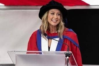 Steps star Faye Tozer received an honorary degree for services to entertainment