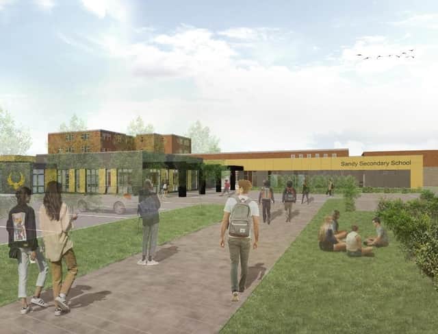 An artist's impression of the new school building