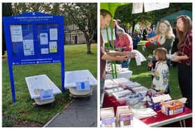 The two bath tubs, left, and a previous country fayre event. Images: St Andrew's Church.
