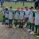 Nick is pictured with Biggleswade Town Under 8 players