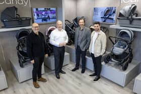 MP Richard Fuller (second from left) visits iCandy in Biggleswade. Picture:iCandy