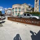 The structure was unveiled at National Heroes Square in Bridgetown, Barbados