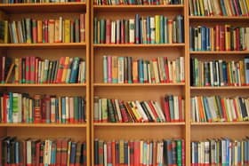 Books on a shelf