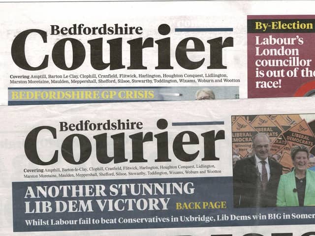 Recent Lib Dem Mid Bedfordshire by-election newspapers Image:LDRS