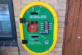 A defribillator, like the one installed at Biggleswade Town Council offices, above, was used to save a man's life