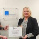 Chris Wright, UK Partnership Director at ACS Recruitment, with Gina Bubbins, Director of Partnerships at The Bedford College Group.