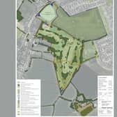 Land at Mount Pleasant Golf Course illustrative masterplan. Picture: Woods Hardwick