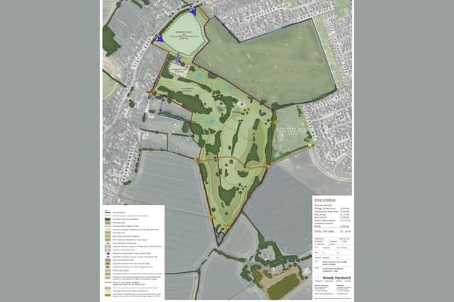 Land at Mount Pleasant Golf Course illustrative masterplan. Picture: Woods Hardwick