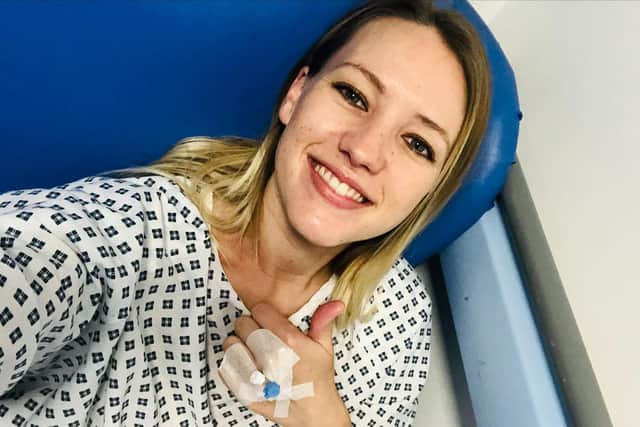 Lauren Young in hospital