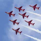 The Red Arrows perform at last year's Royal Military Air Tattoo (Photo by Matthew Horwood/Getty Images)