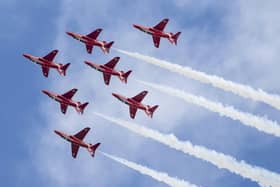The Red Arrows perform at last year's Royal Military Air Tattoo (Photo by Matthew Horwood/Getty Images)