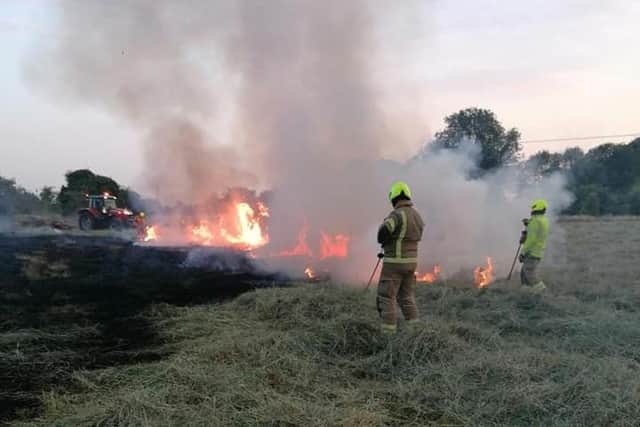 The fire in Biggleswade. Image: Biggleswade Community Fire Station.