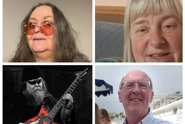 Clockwise from top left: Tray Ladyman; Anne Fediw Large, Mr Mick Bister; and Nick Bruce. Images supplied by the former pupils and teacher.