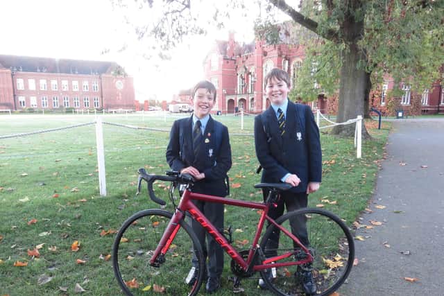 Henry Hillier, pictured left, and Isaac Dailey are aiming to raise funds for Air Ambulance Mapgpas