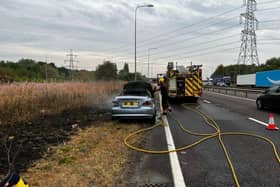 The scene at Wyboston this morning (Picture courtesy of Beds, Cambs & Herts Road Policing Unit)