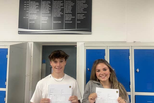 Some of Samuel Whitbread Academy's highest-performing students: Harry Plumley and Rosa Ray-Smith