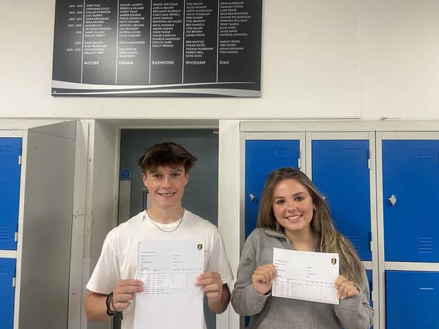 Some of Samuel Whitbread Academy's highest-performing students: Harry Plumley and Rosa Ray-Smith