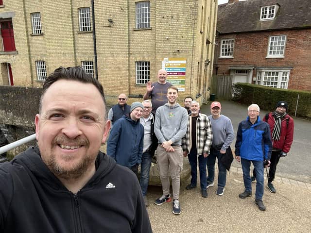 'For Men To Talk' attendees on their monthly 'Walk and Talk' around the Green Wheel in Biggleswade.