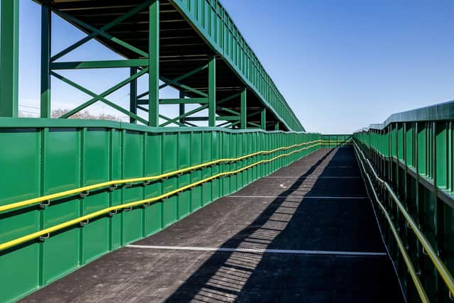 View of the walkway on the bridge