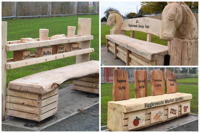 Three of the new benches. Picture: Taylor Wimpey