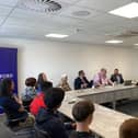 Discussions took place between the students, the Mayor, and key stakeholders involved in the Universal Studios development planned for Bedford.