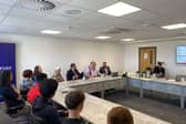 Discussions took place between the students, the Mayor, and key stakeholders involved in the Universal Studios development planned for Bedford.