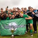 Biggleswade Town celebrate their title success. Photo: InFocus Moments.