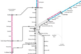 A map showing the cancellations. Image: Govia Thameslink Railway.