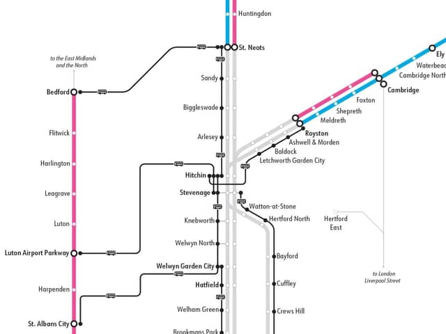 A map showing the cancellations. Image: Govia Thameslink Railway.