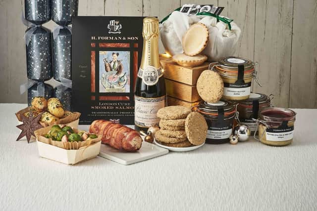 Food gift baskets: Forman and Field Ultimate Christmas Care package, £99.95