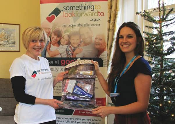 Victoria Green beauty bags presented at St John's Hospice