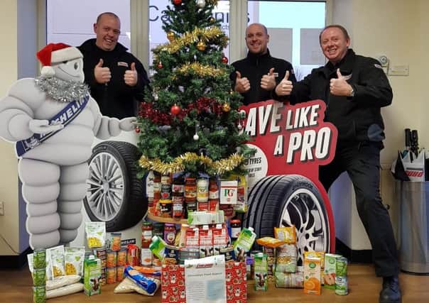 Food collected at STS Tyre Pros