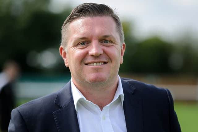 Biggleswade Town manager Chris Nunn. Picture: Guy Wills. PNL-170830-123049002